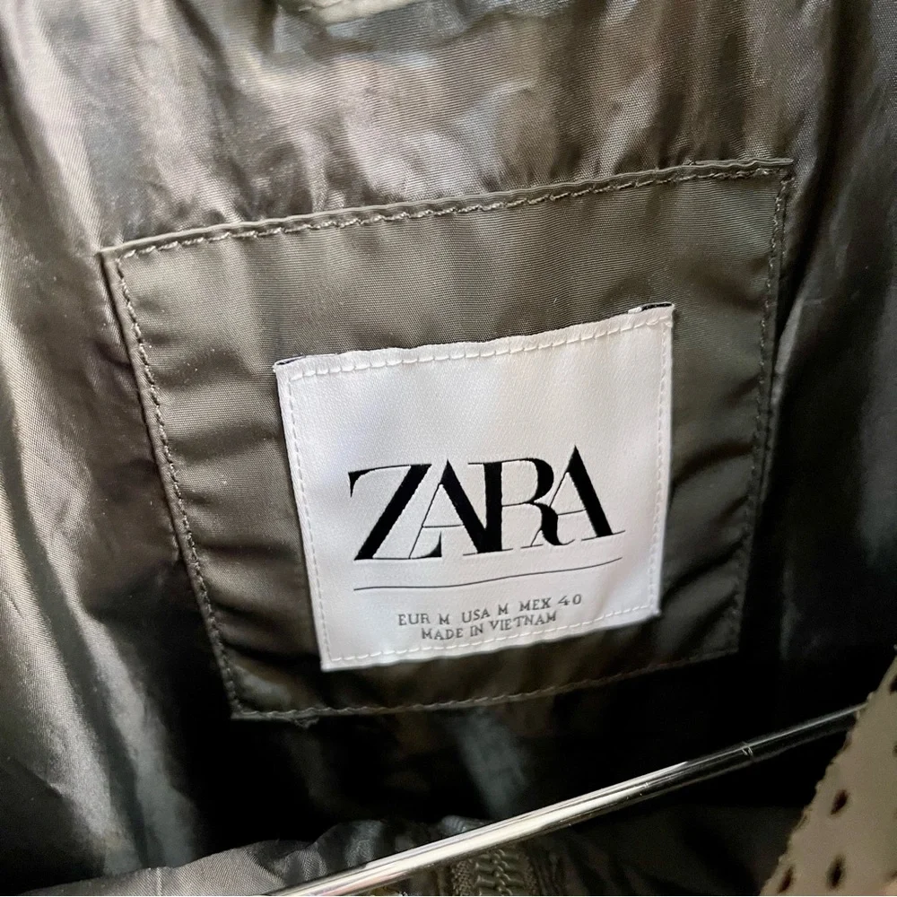 Men’s Zara long sleeve windbreaker medium olive jacket outerwear - medium - Picture 3 of 7